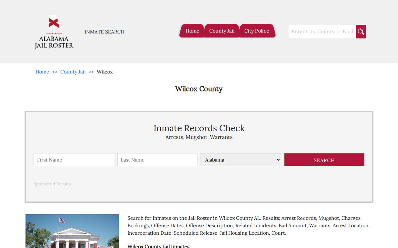Nonofficial Wilcox County roster directory reporting no official online roster